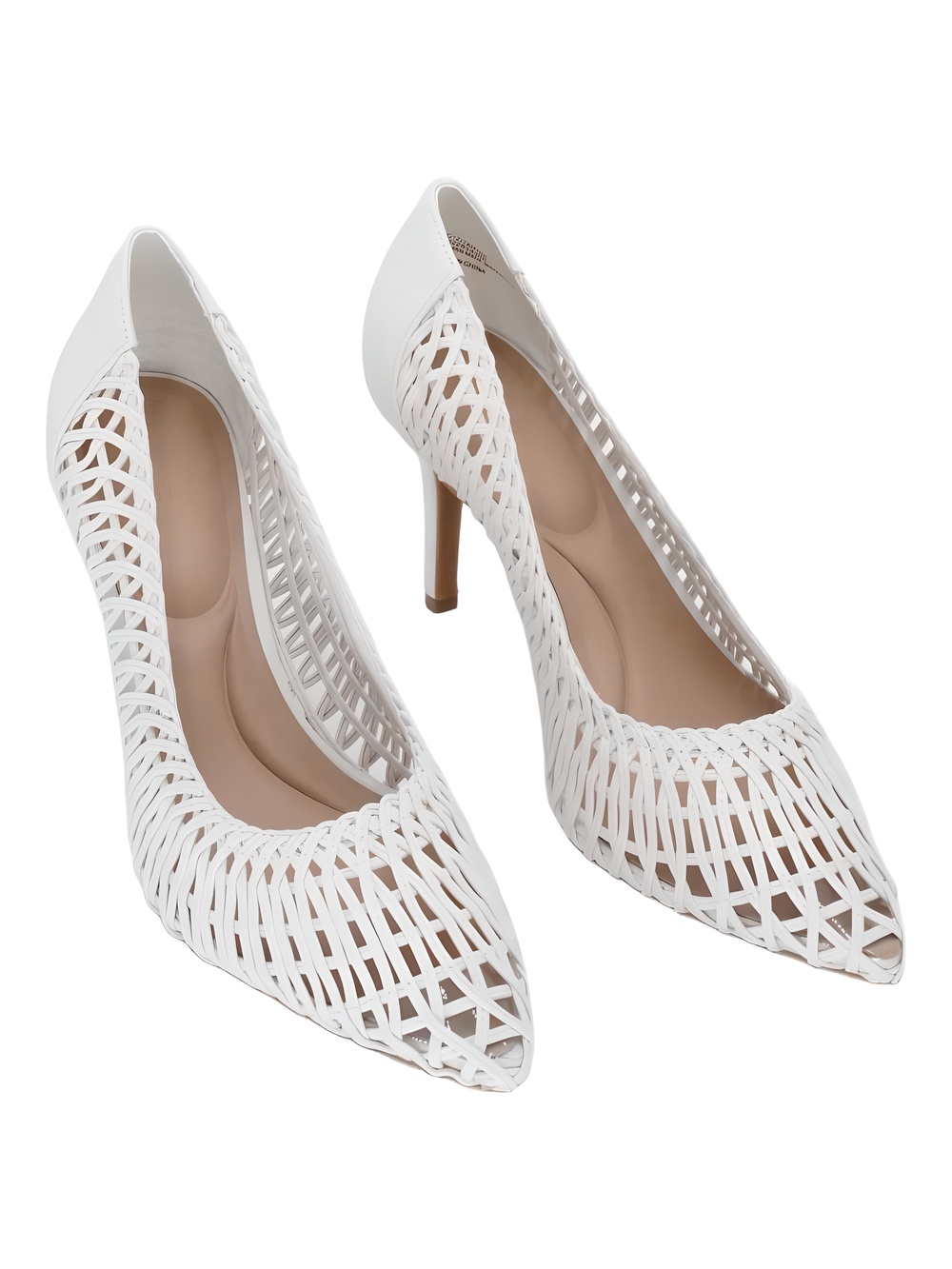 I.N.C. International Concepts Zitah White Woven Pointed Toe Pumps Size 10M